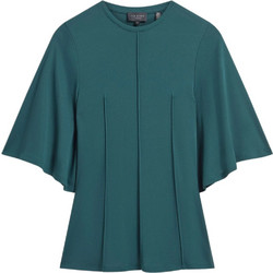 Top Jackaln Crepe Jersey Seam Detail 279634 dk-green