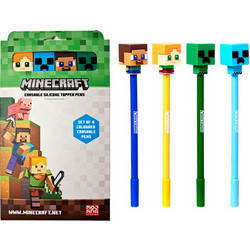 Minecraft set of 4 coloured erasable pens