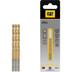 CAT Τρυπάνι τιτανίου HSS σετ:3τεμ 2.5x57mm DA02002