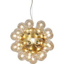 Home Lighting Marte Κρεμαστό Φωτιστικό Οροφής Μπάλα Πολύφωτο Ασημί 77-4137