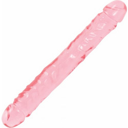 Doc Johnson Crystal Jellies Jr. Διπλό Dildo 30cm Ροζ
