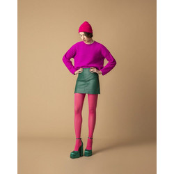 MOUTAKI SKIRT - GREEN/ PINK