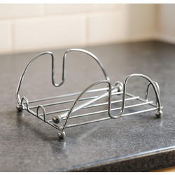 Χαρτοπετσετοθήκη Μεταλλική Inox Ασημί 19x19cm Galifas 702981 - Galifas
