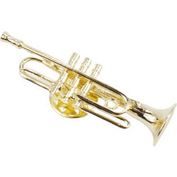 ΜUSIC GIFT B 8007 Καρφίτσα Πέτου Μινιατούρα με Σχέδιο Τρομπέτα 4 cm