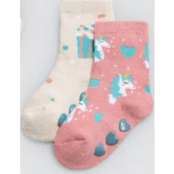 Βρεφικές Κάλτσες Για Κορίτσια Ysabel Mora Pop Corn-Unicorn (2 Pack) - Πολύχρωμα