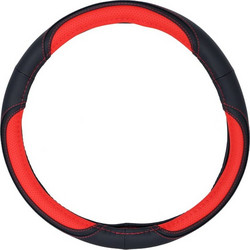 Κάλυμμα Τιμονιού TRIPLE C PU 38 cm - ΜΑΥΡΟ/ΚΟΚΚΙΝΟ