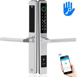 CGATE ILOCK-05 ΕΞΥΠΝΗ ΗΛΕΚΤΡΙΚΗ ΚΛΕΙΔΑΡΙΑ ΑΣΗΜΙ ΜΕ TTLOCK CARD PASSCODE ΚΑΙ FINGERPRINT ΣΕ ΑΣΗΜΙ CGATE