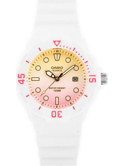 Casio Γυναικείο Ρολόι με Λευκό Λουράκι LRW-200H-4E2