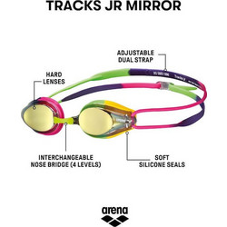 Arena Tracks Junior Παιδικά Γυαλάκια Κολύμβησης Αντιθαμβωτικά Πολύχρωμα