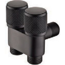 69141 Ν ΔΙΠΛΟΣ ΔΙΑΚΟΠΤΗΣ ΠΑΡΟΧΗΣ ΝΕΡΟΥ 1/2'' BLACK MATT69141 Ν DOUBLE ANGLE VALVE 1/2'' BLACK MATT
