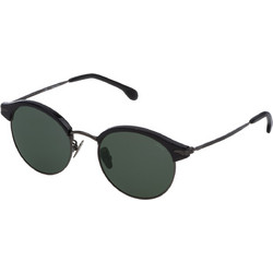 Lozza SL2299M 0568 Γυαλιά Ηλίου Στρογγυλά Μεταλλικά Μαύρα με Μαύρο Polarized Φακό