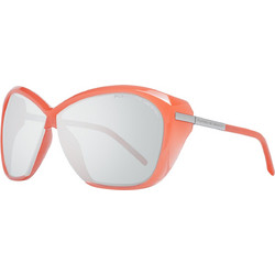 Porsche Design P8603 A Γυναικεία Γυαλιά Ηλίου Oversized Μεταλλικά Ασημί Κόκκινα με Μπλε Polarized Φακό