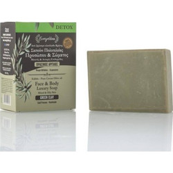 Evergetikon Face & Body Luxury Green Clay Χειροποίητο Σαπούνι 130gr