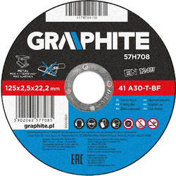 GRAPHITE Δίσκος Λείανσης Μετάλλου 115x6.4x22mm 57H714