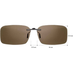 Sunglasses CLIP ON ΓΙΑ ΚΟΚΑΛΙΝΟ ΚΑΙ ΜΕΤΑΛΛΙΚΟ ΣΚΕΛΕΤΟ 12767/BROWN/64