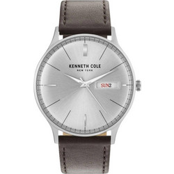 Kenneth Cole Ανδρικό Ρολόι με Καφέ Δερμάτινο Λουράκι KC50589011