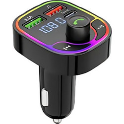 FM Transmitter Αυτοκινήτου με Bluetooth και RGB Φωτισμό X29 - Μαύρο