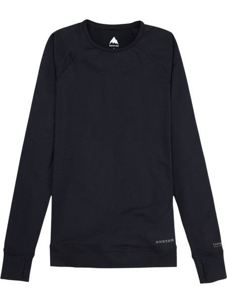 BURTON W LIGHTWEIGHT X BASE LAYER CREWNECK TRUE BLACK