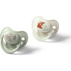 BabyOno Day & Night Ανατομικές Πιπίλες Σιλικόνης Νυκτός 6-18m So Cute 2τμχ