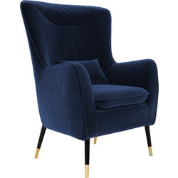 PoliHome Μπερζέρα Μπλε Lofner 162546029