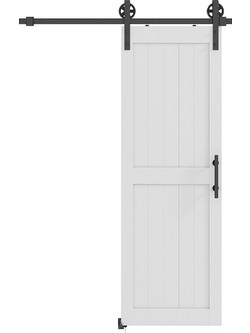 HOMCOM B70-075V80WT Πόρτα Εσωτερική Συρόμενη Ξύλινη Λευκή 71.5x213.4cm 8056644379509