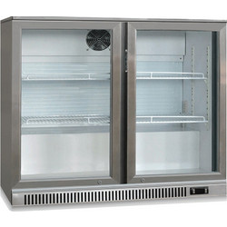 DYNAMIC GN-220L Back Bar Cooler Βιτρίνα INOX με 2 Ανοιγόμενες Πόρτες Τζαμιού, 212lt (Dynamic) (GN-220L)