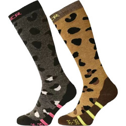 Κάλτσες γυναικείες Ladies Ski Socks Placed 2 Pack Sinner Μπεζ-Μαύρο