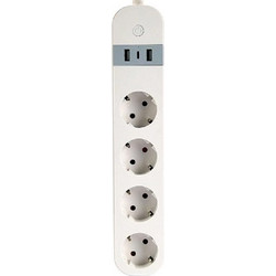 Gembird Smart Πολύπριζο 4 Θέσεων με 2 USB-A, 1 USB-C και Καλώδιο 1.5m