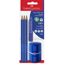 ΣΕΤ 3 ΜΟΛΥΒΙΑ ΣΒΗΣΤΡΑ ΞΥΣΤΡΑ ΜΠΛΕ FABER-CASTELL