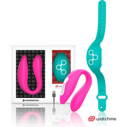 Wearwatch Dual Pleasure Wireless Watchme Διπλός Δονητής για Ζευγάρια με Τηλεχειριστήριο Fuchsia Aquamarine