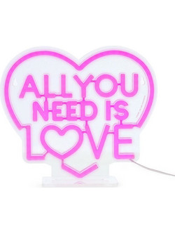 Legami Βαλεντίνου Neon - Effect Led Sign - It's A Sign - All You Need Is Love (NEL0005)