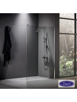 Διαχωριστικό ντουζιέρας h.220cm χρωμέ IWH_C-100 Iwis Walk-in Devon 80cm