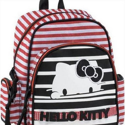 Graffiti Hello Kitty Hidden Stripes Σχολική Τσάντα Πλάτης Νηπιαγωγείου Κόκκινη 188292
