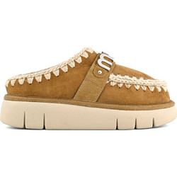 Παντοφλες Bounce Clog Suede Letter Logo MUFW531001A cog cognac