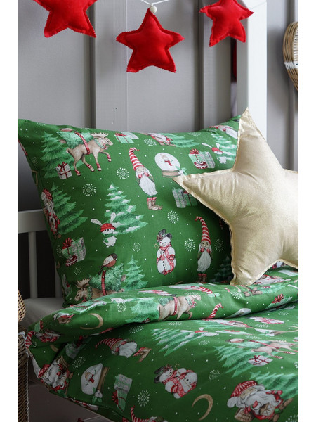 Σετ παπλωματοθήκη και μαξιλαροθήκη Santa Claus 160x200 + 40x60, Ναι (+25 ευρώ)