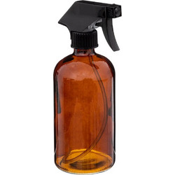 5five Γυάλινο Μπουκάλι Με Σπρέι Καφέ 450ml