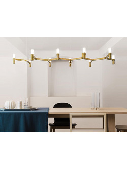 NEMO LIGHTING Nemo Crown Plana Linea | Γραμμικά Πολύφωτα LED για Τραπεζαρίες & Meeting Rooms (CRO HGW 54)