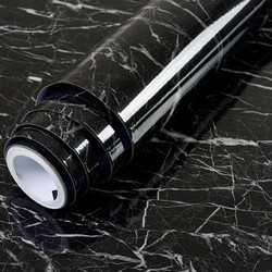 Αυτοκόλλητο διακοσμητικό ρολό με όψη μαύρο μάρμαρο 60x100εκ