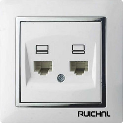 Πρίζα γραμμής δικτύου διπλή - Χωνευτή - RC3616-RJ45674950 - 0010939