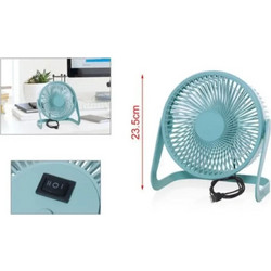 Mini Επιτραπέζιος Ανεμιστήρας USB 23.5cm Σε Τιρκουάζ Χρώμα ΚΜΤ Tools 2003057