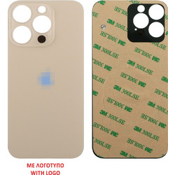 FOR IPHONE 14 PRO BATTERY COVER + 3M STICKER GOLD 3P OR