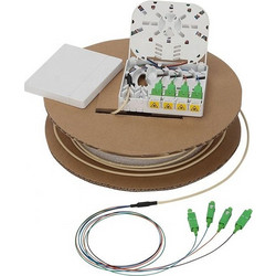 FTTH termination box, 2x SC/APC, with 30m installation cable and 2x SC/APC connectors (0908073)