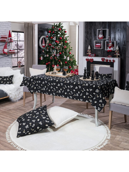Τραπεζομάντηλο Saxen 06 - Teoran 135x180cm Μαύρο