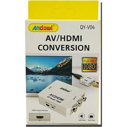 Andowl QY-V04 Μετατροπέας RCA female σε HDMI female Λευκό 1τμχ - Andowl