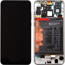 Οθόνη με Μεσαίο Πλαίσιο & Μπαταρία Huawei P30 Lite New Edition (2020) Λευκό (Original) N56537