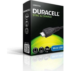 Καλώδιο Σύνδεσης USB 2.0 Duracell USB A σε Micro USB 10W 1m Μαύρο N24620