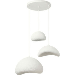 Opviq Luna Set Nua Κρεμαστό Φωτιστικό 82x40x115cm 3xE27 White 892OPV2176