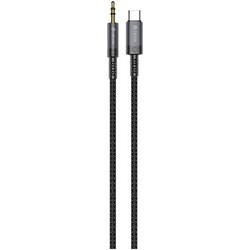 Καλώδιο Ήχου Woven Devia EC620 USB C σε 3.5mm 1m Ipure Μαύρο