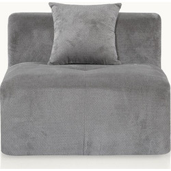RAVENNA Κάθισμα 1.5 Θέσεων Αδιάβροχο Bormio Stone Grey 90 x 102 x 70