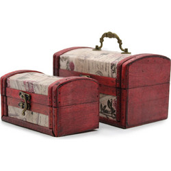 Sets of 2 Colonial Boxes - Rose Design